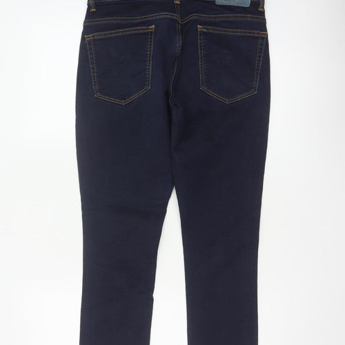 Spykar Men’s Blue W30 L27 Slim Tapered Mid Rise Stretch Jeans