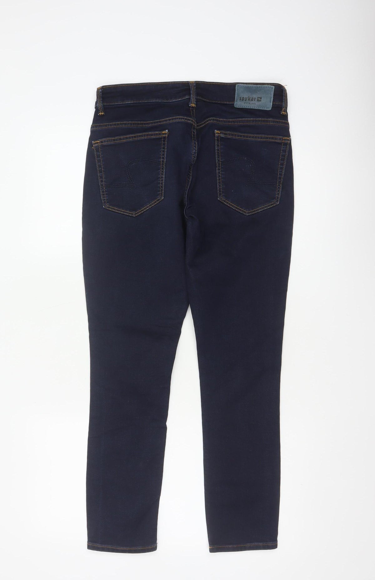 Spykar Men’s Blue W30 L27 Slim Tapered Mid Rise Stretch Jeans