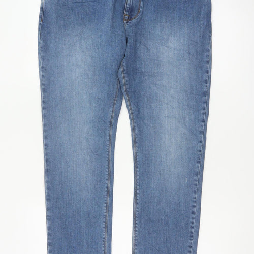 M&S Men’s Blue Light Wash Straight Stretch Jeans W32 L31
