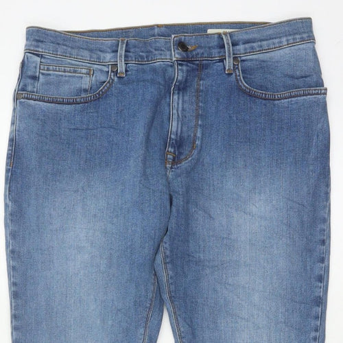 M&S Men’s Blue Light Wash Straight Stretch Jeans W32 L31