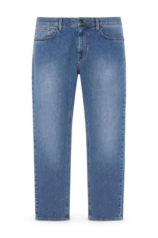 M&S Men’s Blue Light Wash Straight Stretch Jeans W32 L31