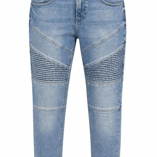 Zara Man Men’s Blue 32 Tapered Biker Ribbed Panel Jeans