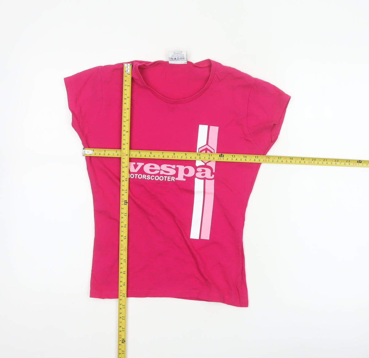 Jerzees Women’s Pink S Vespa Motorscooter Slim Jersey T-Shirt