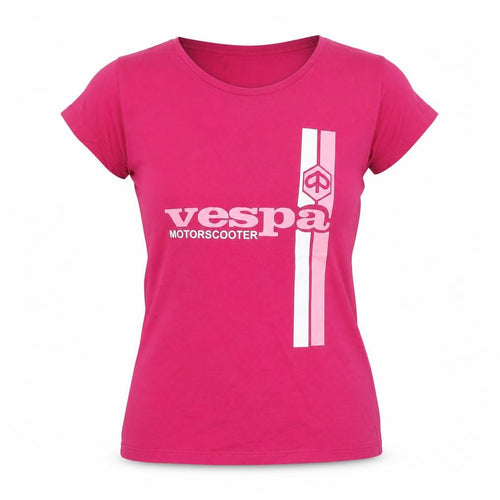 Jerzees Women’s Pink S Vespa Motorscooter Slim Jersey T-Shirt