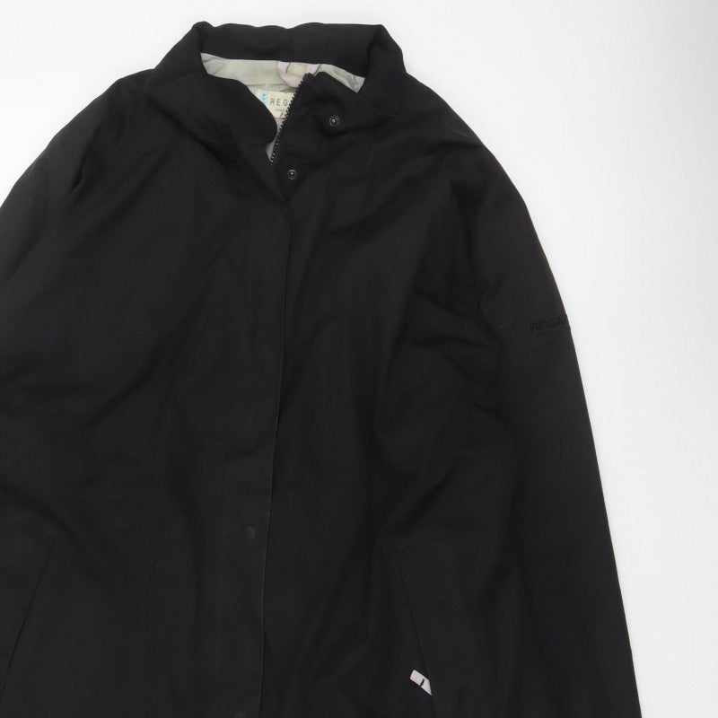 Regatta Women’s Black UK 18 Long Waterproof Hooded Rain Coat