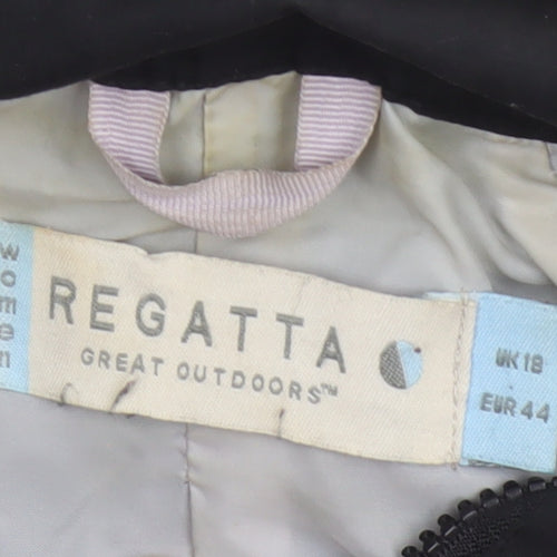 Regatta Women’s Black UK 18 Long Waterproof Hooded Rain Coat