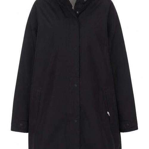Regatta Women’s Black UK 18 Long Waterproof Hooded Rain Coat