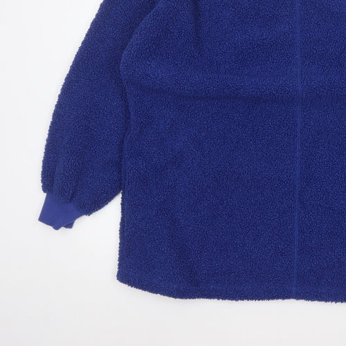 Next Women Blue XL Teddy Fleece Pullover Sweatshirt Crew Neck