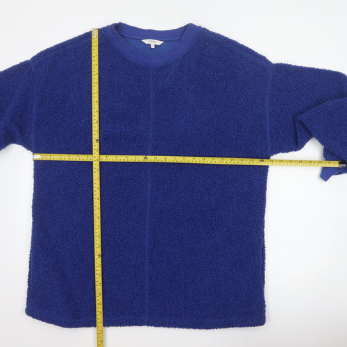 Next Women Blue XL Teddy Fleece Pullover Sweatshirt Crew Neck