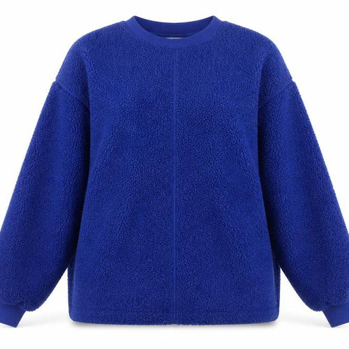 Next Women Blue XL Teddy Fleece Pullover Sweatshirt Crew Neck