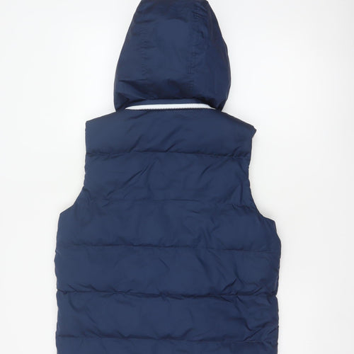 Timberland Boys Blue 12 Years Hooded Padded Puffer Gilet Bodywarmer