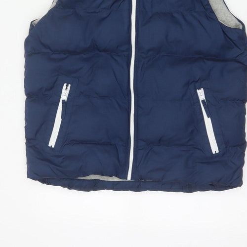 Timberland Boys Blue 12 Years Hooded Padded Puffer Gilet Bodywarmer