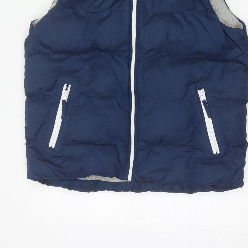 Timberland Boys Blue 12 Years Hooded Padded Puffer Gilet Bodywarmer