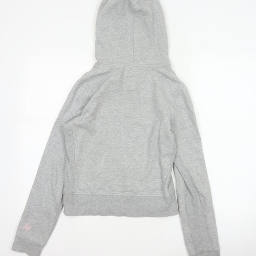 Lipsy Women Grey Size 10 Pullover Hoodie London Logo Pockets