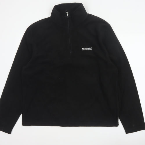 Regatta Men's Black XL 1/4 Zip Fleece Sweatshirt Outdoor