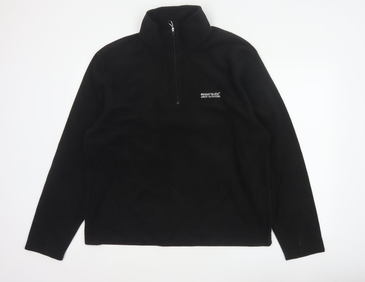 Regatta Men's Black XL 1/4 Zip Fleece Sweatshirt Outdoor