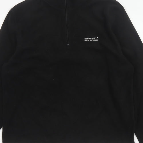 Regatta Men's Black XL 1/4 Zip Fleece Sweatshirt Outdoor