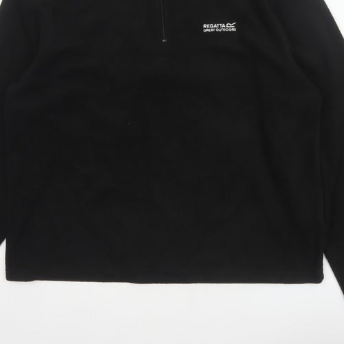 Regatta Men's Black XL 1/4 Zip Fleece Sweatshirt Outdoor