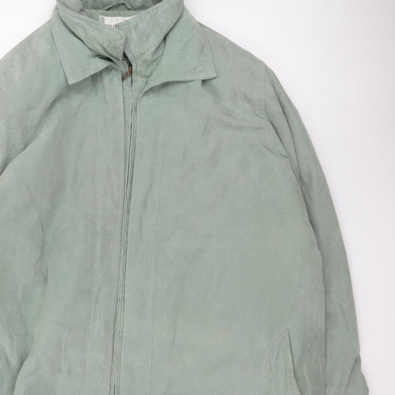 EWM Women’s Green Size 20 Hooded Long Zip Jacket Lined Casual