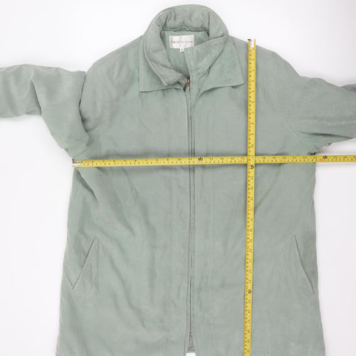 EWM Women’s Green Size 20 Hooded Long Zip Jacket Lined Casual