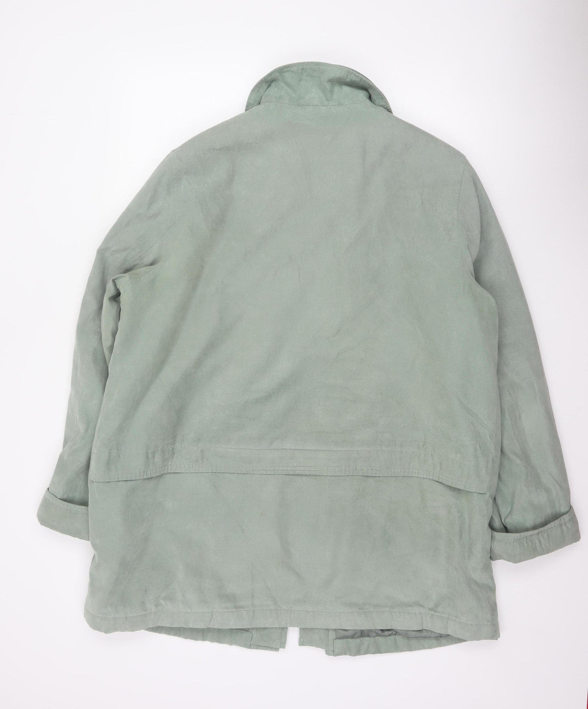 EWM Women’s Green Size 20 Hooded Long Zip Jacket Lined Casual