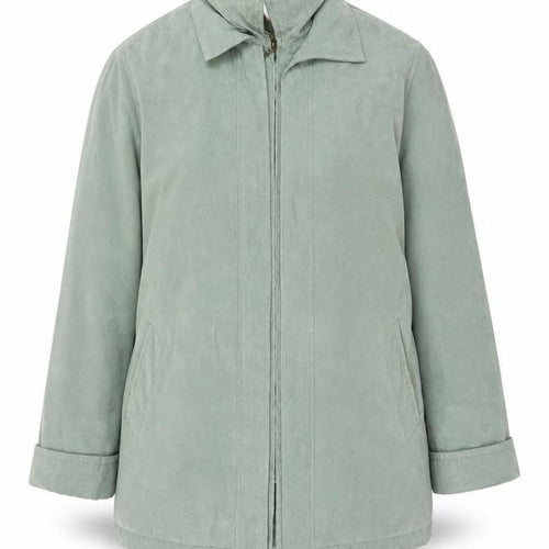 EWM Women’s Green Size 20 Hooded Long Zip Jacket Lined Casual