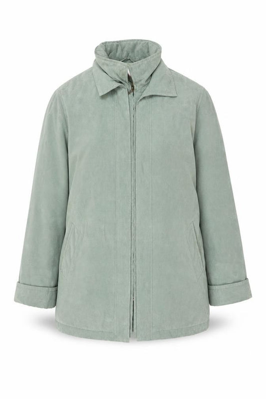 EWM Women’s Green Size 20 Hooded Long Zip Jacket Lined Casual