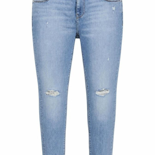 ASOS Design Men's Blue W34 L30 Skinny Distressed Powerstretch Jeans