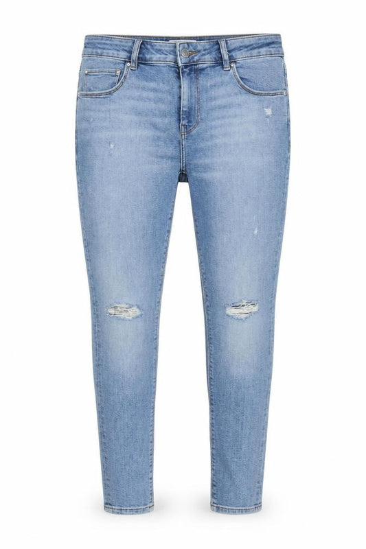 ASOS Design Men's Blue W34 L30 Skinny Distressed Powerstretch Jeans
