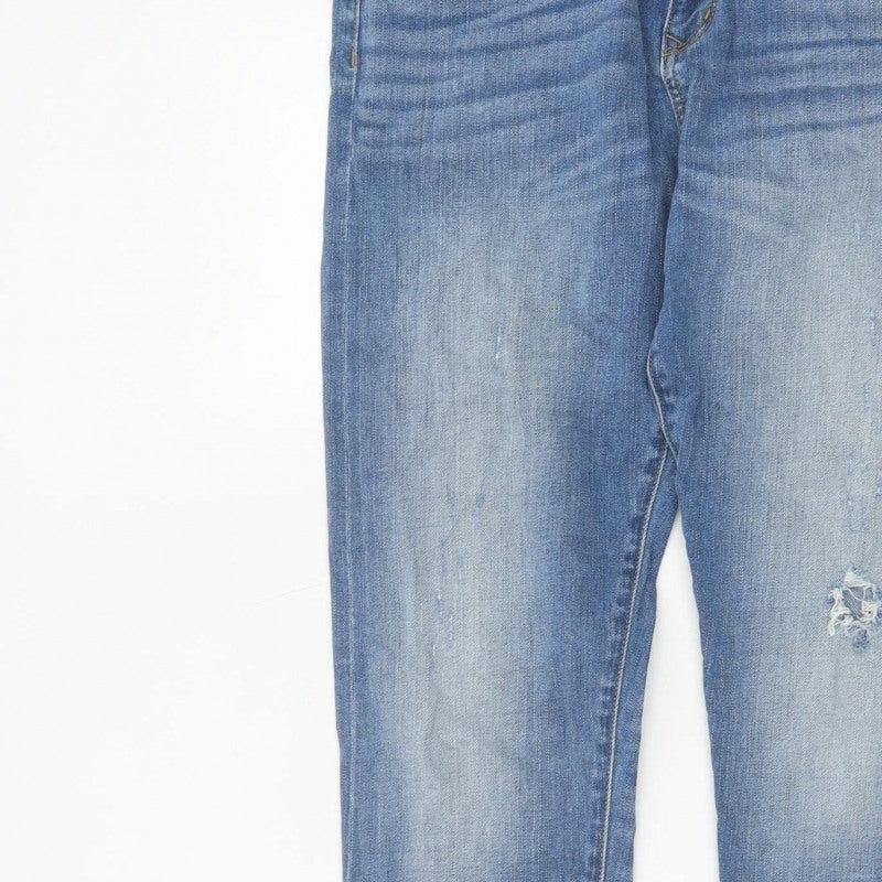 every.day.counts Men's Blue 29 Straight Distressed Stretch Jeans