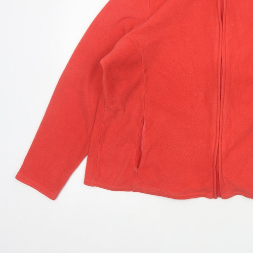 Marks & Spencer Women’s Red UK 20 Fleece Full Zip Basic Jacket