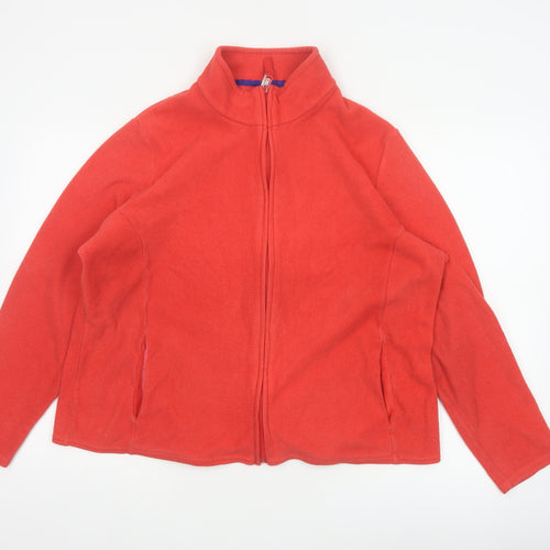 Marks & Spencer Women’s Red UK 20 Fleece Full Zip Basic Jacket