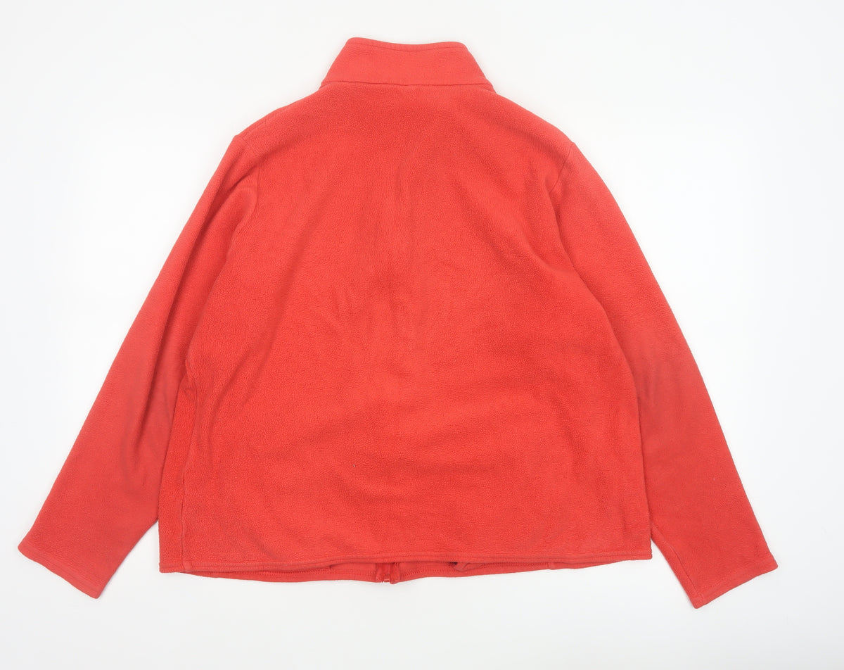 Marks & Spencer Women’s Red UK 20 Fleece Full Zip Basic Jacket