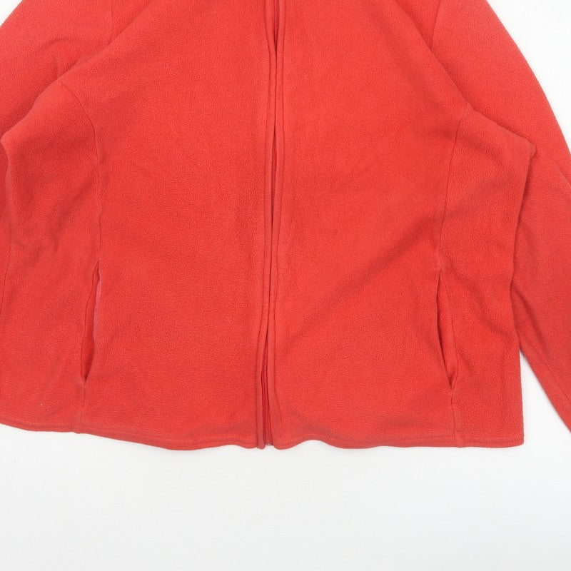Marks & Spencer Women’s Red UK 20 Fleece Full Zip Basic Jacket