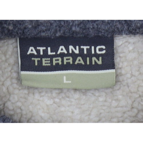 Atlantic Terrain Men’s Beige L Sherpa Fleece 1/4 Zip Pullover Sweatshirt