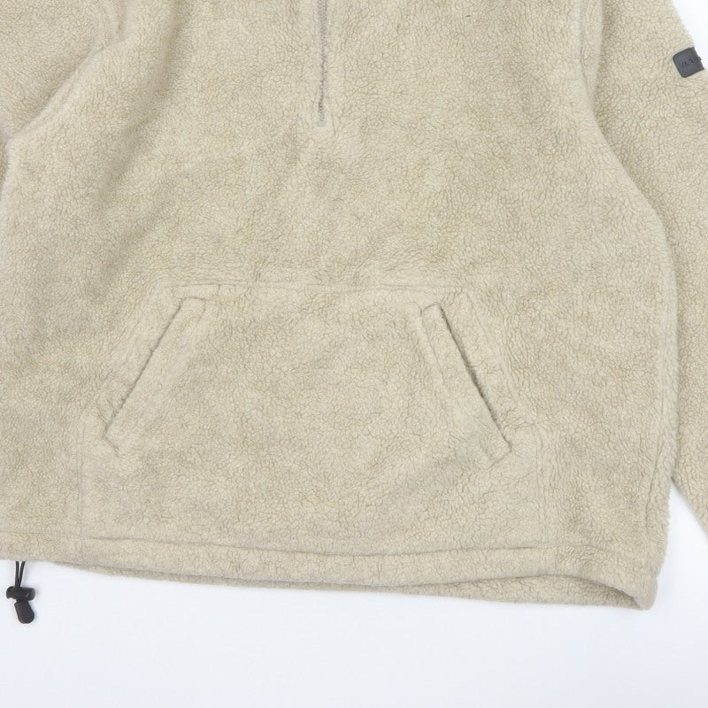 Atlantic Terrain Men’s Beige L Sherpa Fleece 1/4 Zip Pullover Sweatshirt