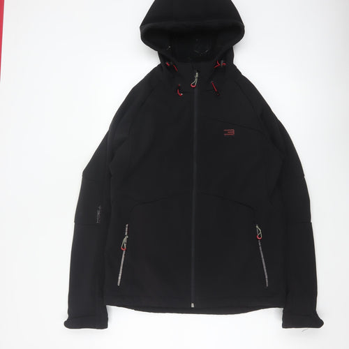 Jack & Jones Tech Men’s Black Small Hooded Softshell Jacket
