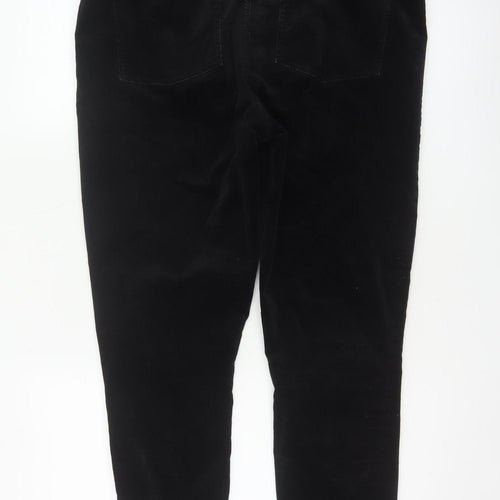 White Stuff Women Black UK 16R Velour Stretch Skinny Leggings Trousers