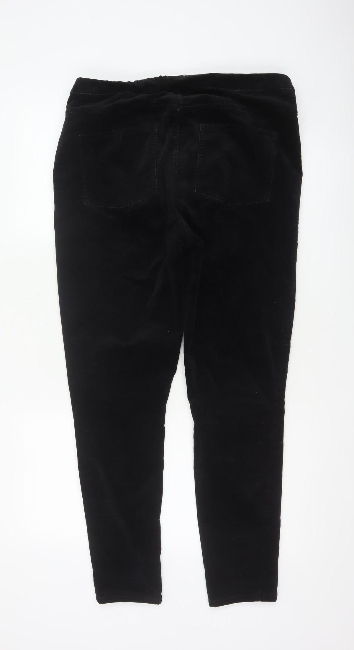 White Stuff Women Black UK 16R Velour Stretch Skinny Leggings Trousers