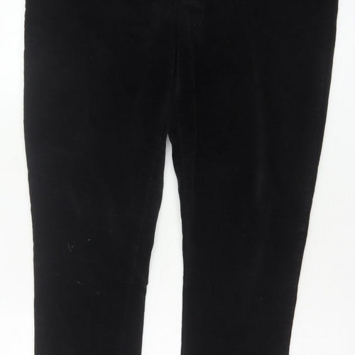 White Stuff Women Black UK 16R Velour Stretch Skinny Leggings Trousers