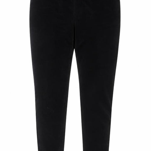 White Stuff Women Black UK 16R Velour Stretch Skinny Leggings Trousers