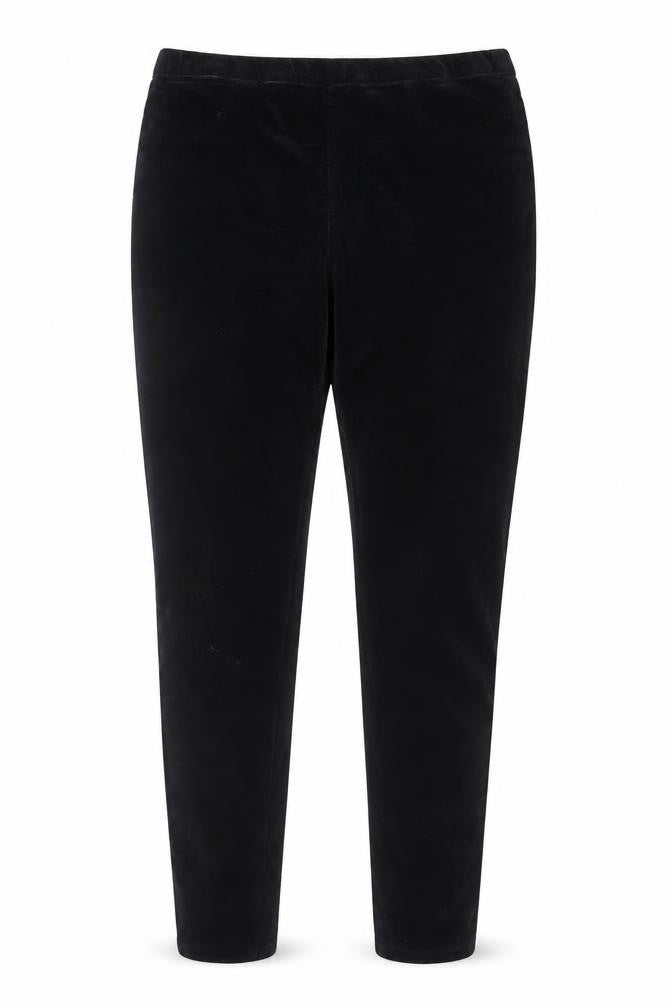 White Stuff Women Black UK 16R Velour Stretch Skinny Leggings Trousers