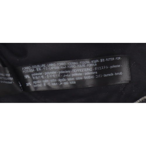 Zara Men Black Denim Jacket M Beige Collar Button Front Workwear