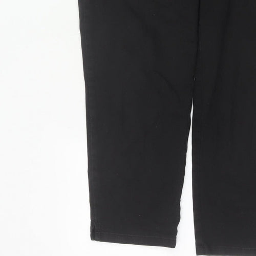 Jaeger Women’s Black Size 12 Straight Leg Sailor Button Trousers