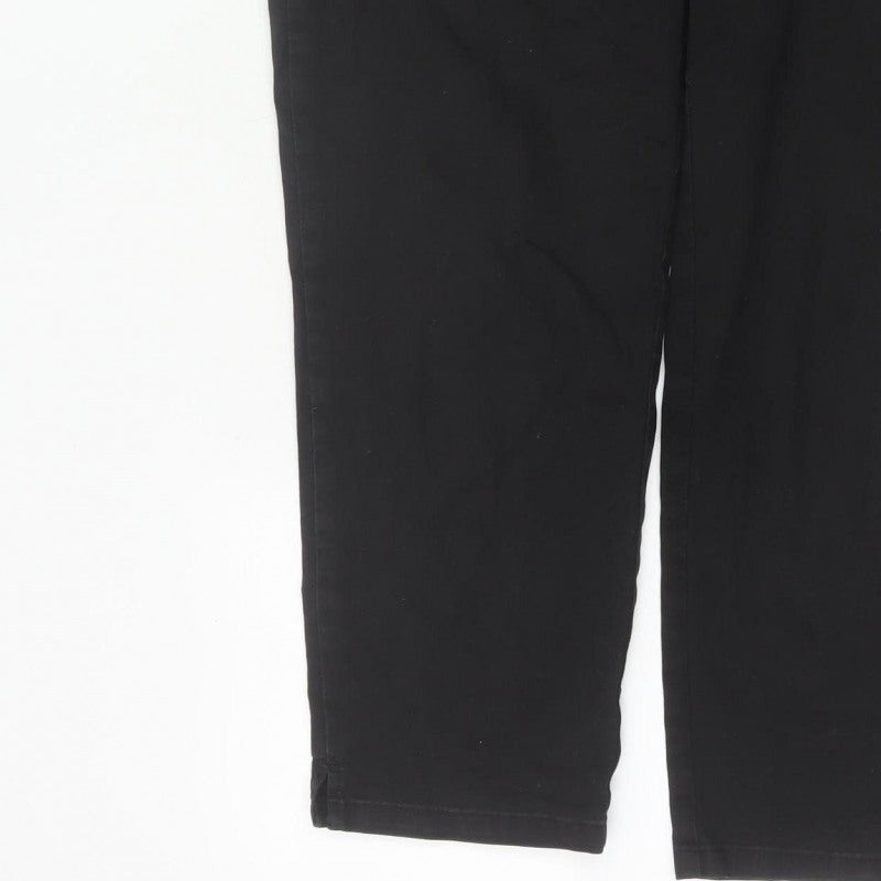 Jaeger Women’s Black Size 12 Straight Leg Sailor Button Trousers