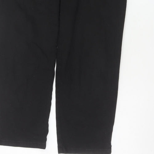 Jaeger Women’s Black Size 12 Straight Leg Sailor Button Trousers