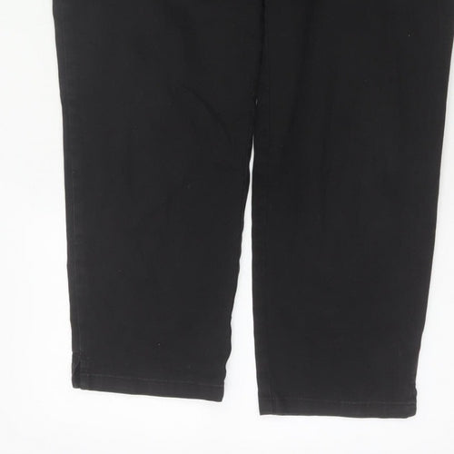 Jaeger Women’s Black Size 12 Straight Leg Sailor Button Trousers