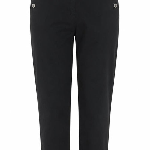Jaeger Women’s Black Size 12 Straight Leg Sailor Button Trousers