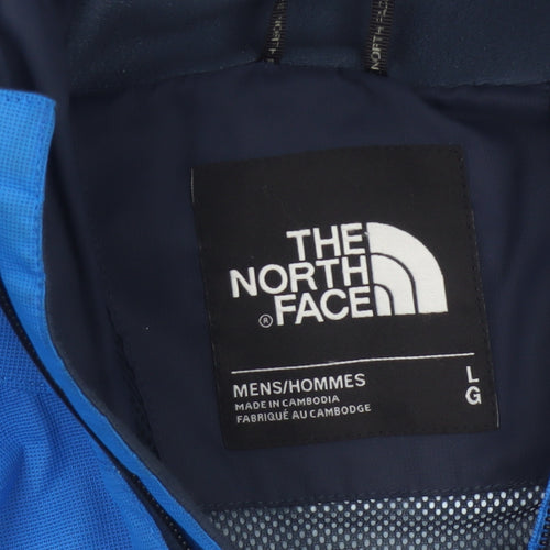 The North Face Men's Blue L DryVent Hooded Waterproof Windbreaker Jacket
