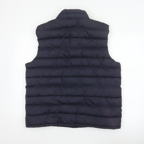 Old Navy Men’s Navy Blue L Puffer Gilet Bodywarmer Zip Padded